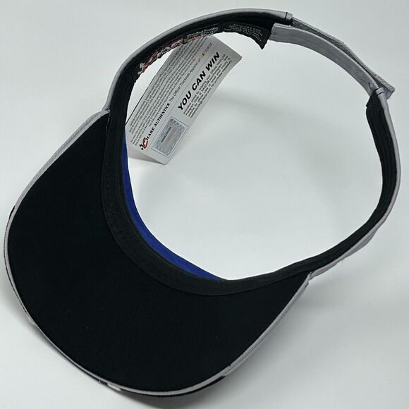Vintage 90s NASCAR Jimmie Johnson Visor Hat Team Lowes Racing Strapback Blue - Picture 4 of 9